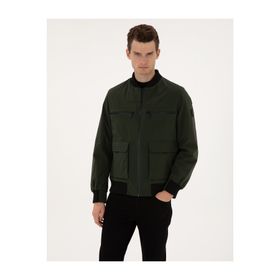 Pierre Cardin 50314099-VR111 Koyu Haki Regular Fit Erkek Mont