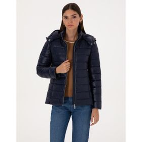Pierre Cardin 50314169-VR033 Lacivert Kadın Mont