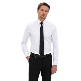 Pierre Cardin 50316734-VR013 Beyaz Slim Fit Uzun Kollu Basic Erkek Gömlek
