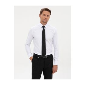 Pierre Cardin 50316734-VR013 Beyaz Slim Fit Uzun Kollu Basic Erkek Gömlek