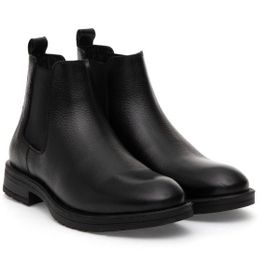 Pierre Cardin 50318852-VR046 Erkek Siyah Deri Kauçuk Taban Chelsea Bot