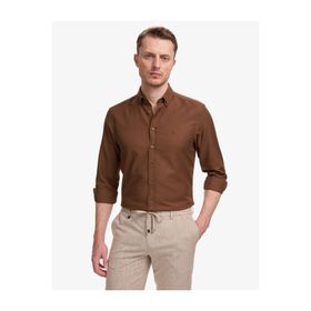 Pierre Cardin 50325365-VR084 Koyu Kahverengi Erkek Gömlek
