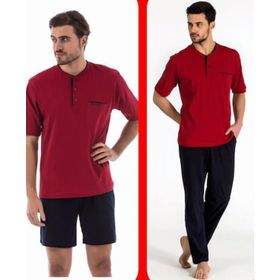 Pierre Cardin 5370 Erkek 3'lü Bordo Pijama Takımı