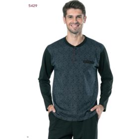 Pierre Cardin 5429 Siyah Erkek Pijama Takımı