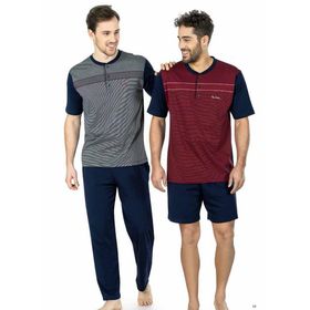 Pierre Cardin 5452 Erkek Pamuk Jakarlı 3'lü Pijama Takım