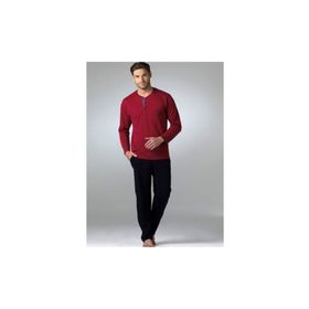 Pierre Cardin 5454 Bordo Erkek Uzun Kollu Pijama Takımı