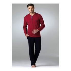 Pierre Cardin 5454 Bordo Erkek Uzun Kollu Pijama Takımı