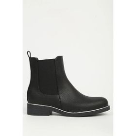 Pierre Cardin 55086 Siyah Gümüş Detaylı Lastikli Chelsea Kadın Bot