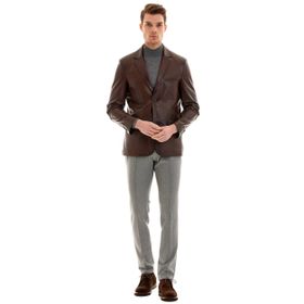 Pierre Cardin 56 Kahve Erkek Deri Ceket
