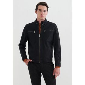 Pierre Cardin 56 Siyah Suni Deri Erkek Ceket