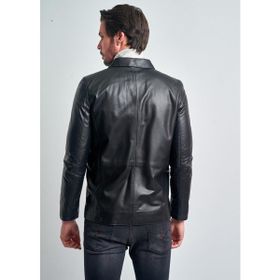 Pierre Cardin 58 Siyah Erkek Deri Ceket