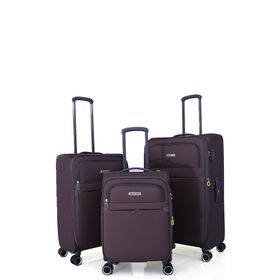 Pierre Cardin 6000 3'lü Set Antrasit Ultra Light Hafif Lüx Kumaş Tekerlekli Valiz