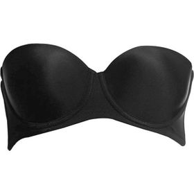 Pierre Cardin 6020 Siyah Balenli Desteksiz Straplez Sütyen