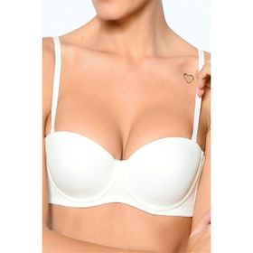 Pierre Cardin 6020 Siyah Balenli Desteksiz Straplez Sütyen