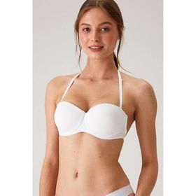 Pierre Cardin 6022 Beyaz Siena Dolgusuz Straplez Sütyen