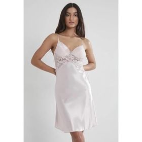 Pierre Cardin 608 Kırmızı Saten Güpürlü Gecelik