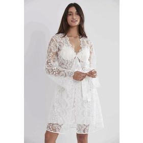 Pierre Cardin 6225 Ekru 6'lı Kaplı Midi Gecelik Sabahlık Set