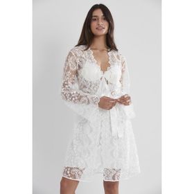 Pierre Cardin 6225 Ekru 6'lı Kaplı Midi Gecelik Sabahlık Set