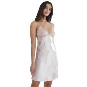 Pierre Cardin 624 Pudra Saten Güpürlü Gecelik