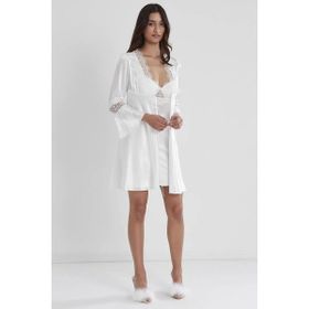 Pierre Cardin 6325 Ekru 6'lı Kaplı Gecelik Sabahlık Set