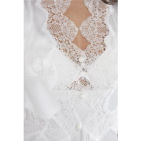 Pierre Cardin 6335 6'lı Siyah Saten Gecelik Sabahlık Takım