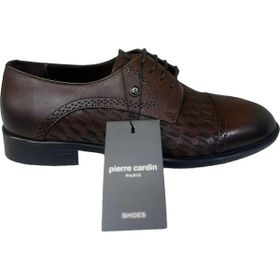Pierre Cardin 63575 Hakiki Deri Neolit Taban Lazer Desenli Kahve Erkek Klasik Ayakkabı