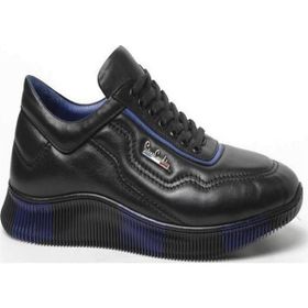 Pierre Cardin 649405 Siyah Mavi Erkek Spor Ayakkabı