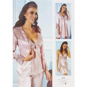 Pierre Cardin 6625 6'lı Kaplı Midi Gecelik Sabahlık Set