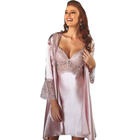Pierre Cardin 6625 6'lı Kaplı Midi Gecelik Sabahlık Set