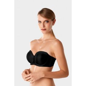 Pierre Cardin 7031 Siyah Emeline Balenli Straplez Toparlayıcı Sütyen