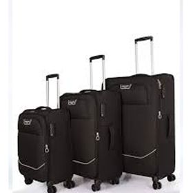 Pierre Cardin 7050 Siyah Kumaş 3'lü Set Ultra Light Hafif Lüx Tekerlekli Valiz