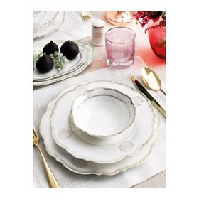 Pierre Cardin Arlene Gold Desenli 60 Parça 12 Kişilik Yemek Takımı