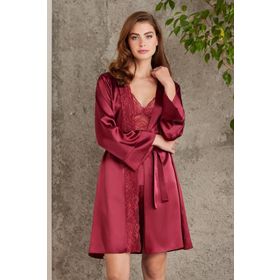 Pierre Cardin Bordo 4'lü Gecelik Çeyiz Takım