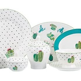 Pierre Cardin Cactus 6 Kişilik 24 Parça Desenli Yemek Takımı