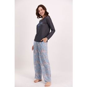 Pierre Cardin Çiçek Desenli Lacivert Kadın Pijama Takımı