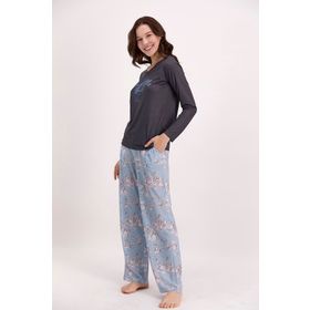 Pierre Cardin Çiçek Desenli Lacivert Kadın Pijama Takımı