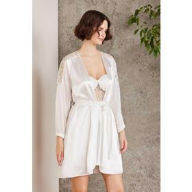 Pierre Cardin Ekru 6'lı Saten Gecelik Kadın Çeyiz Takım