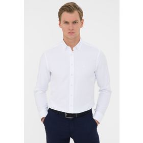 Pierre Cardin G021GL004 Beyaz Uzun Kol Erkek Gömlek