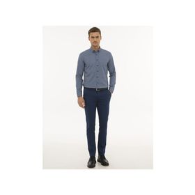 Pierre Cardin G021SZ004.000.1112075 Mavi Slim Fit Uzun Kollu Erkek Gömlek