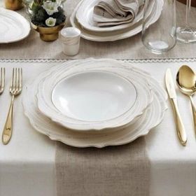 Pierre Cardin Helezone 12 Kişilik 60 Parça Bone China Bej Yemek Takımı