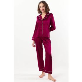 Pierre Cardin Kadın Biyeli Saten Pijama Takımı