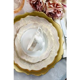 Pierre Cardin Lydia 12 Kişilik 60 Parça Bone China Pudra Yemek Takımı