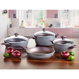 Pierre Cardin Magic 7 Parça Lila Granit Tencere Seti