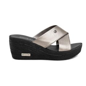 Pierre Cardin PC-3513 Platin Kadın Dolgu Topuk Terlik
