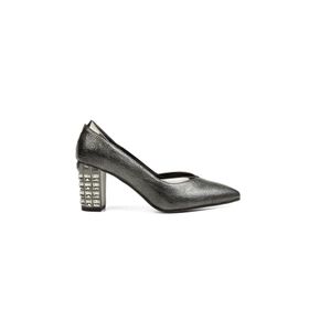Pierre Cardin PC-52229-3478 Platin Kırışık Kadın Topuklu Ayakkabı