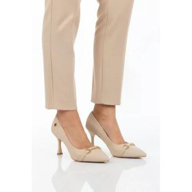 Pierre Cardin PC-55018 Z Krem Kadın İnce Topuklu Ayakkabı