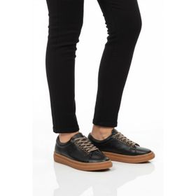 Pierre Cardin PC-55071 Z Siyah Bağcıklı Kaymaz Taban Kadın Casual Ayakkabı