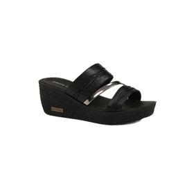 Pierre Cardin PC-6962-3953 Siyah Kırışık Kadın Terlik
