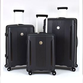 Pierre Cardin PC7060 Louisiana Polo Polipropilen Kırılmaz 3'lü Valiz Seti Siyah