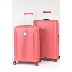 Pierre Cardin PC7060 Louisiana Polo Pudra Polipropilen Kırılmaz Büyük Boy-Orta Boy 2'li Valiz Seti